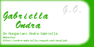 gabriella ondra business card